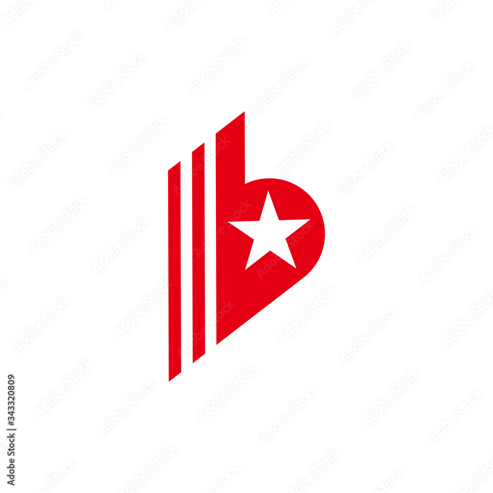 letter b star motion arrow stripes geometric symbol logo vector letter b star motion arrow stripes geometric symbol logo vector