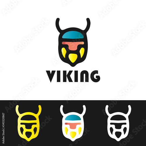 SET OF VIKING LOGO DESIGN TEMPLATE, WITH SIMPLE ELEGANT AND MODERN MINIMALIST STYLE.LOGO COLLECTION.