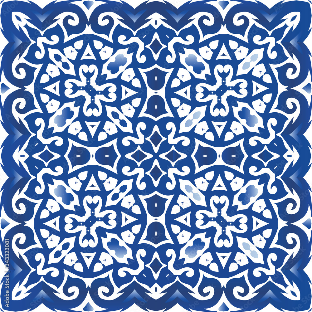 Ethnic ceramic tile in portuguese azulejo. Ethnic ceramic tile in portuguese azulejo.