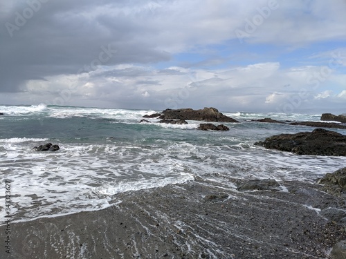Cloudy Day Rocky Beach Shore 2