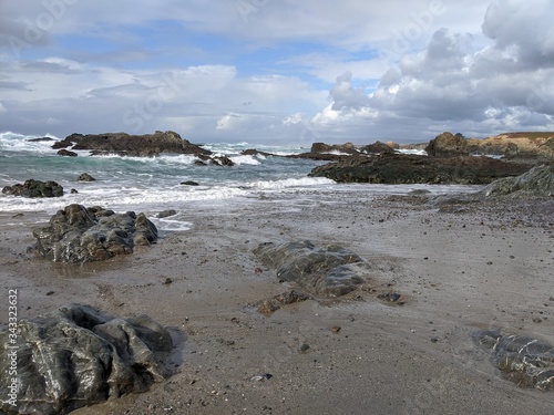 Cloudy Day Rocky Beach Shore 1
