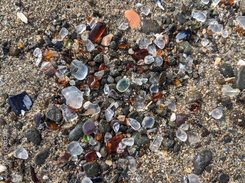 Sea Glass in the sand