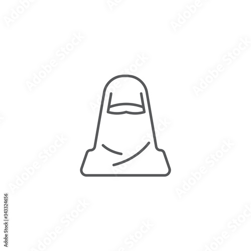 muslim woman vector icon symbol isolated on white background