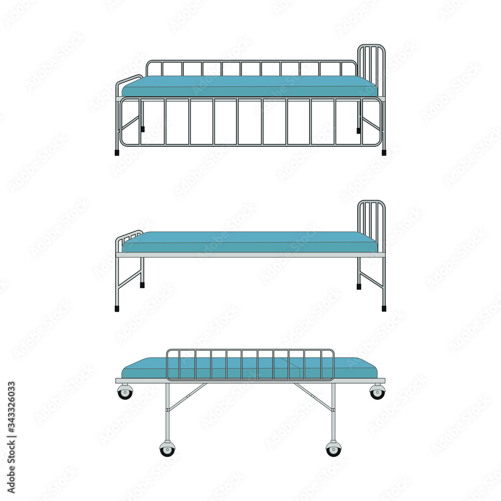 Illustration design of hospital bed shape Illustration design of hospital bed shape