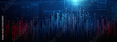 2d rendering Stock market online business concept. business Graph 