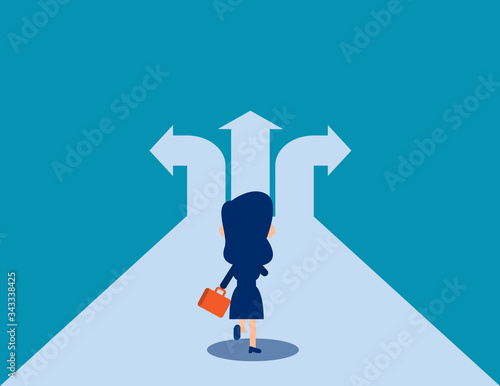 Crossroad and decision to choice way direction