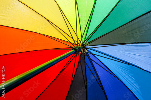 background fabric texture of Colorful umbrella