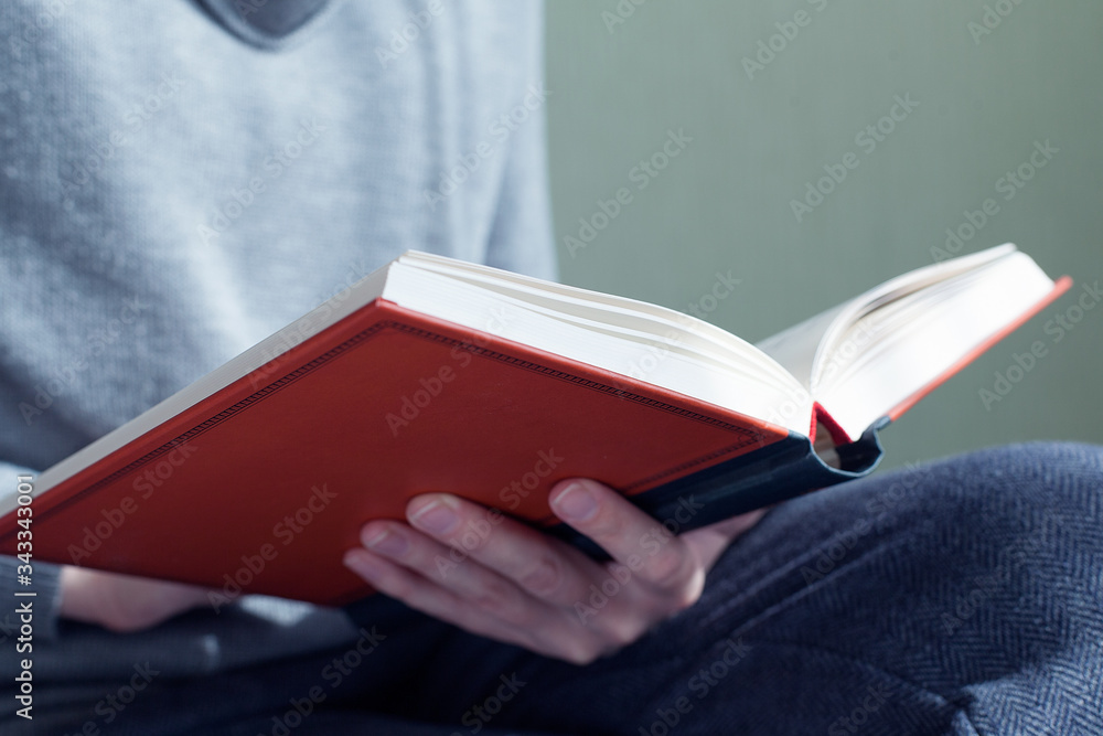 Fototapeta premium woman reading a book