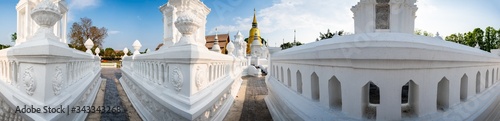 Panorama of Wat Suan Dok or Buppharam Temple in Chiang Mai Province photo