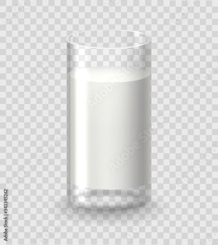 Nutrient milk cup on transparent