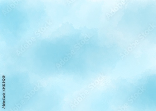 Blue watercolor background.Blue background.Digital painting.