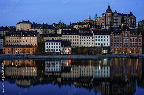Stockholm, Sweden  Mariaberget at dawn on the island of Sodermalm photo