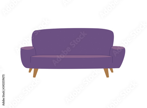 comfortable sofa on white background