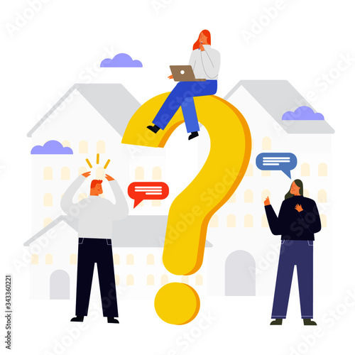 People frequently asked questions around question marks design concept