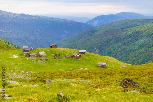 Norwegian mountains summer farm