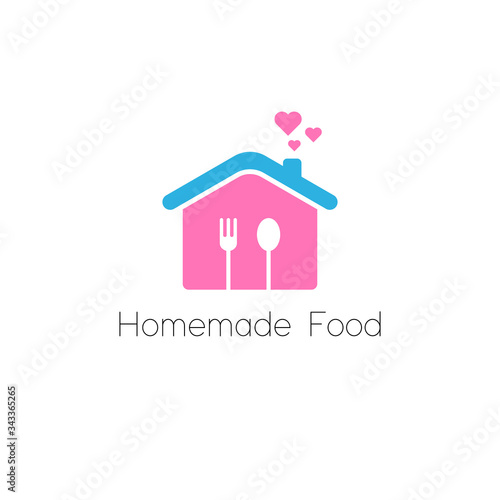 Lovely homemade food logo designs, food and beverages vector illustration