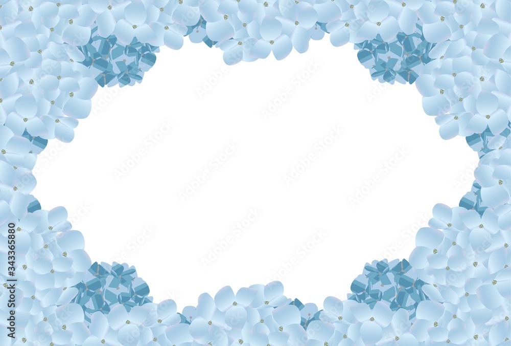 Fototapeta premium 水色の紫陽花のポストカード