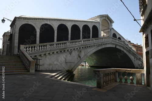 Venice in Italy Covid-19 Coronavirus Rialto bridge