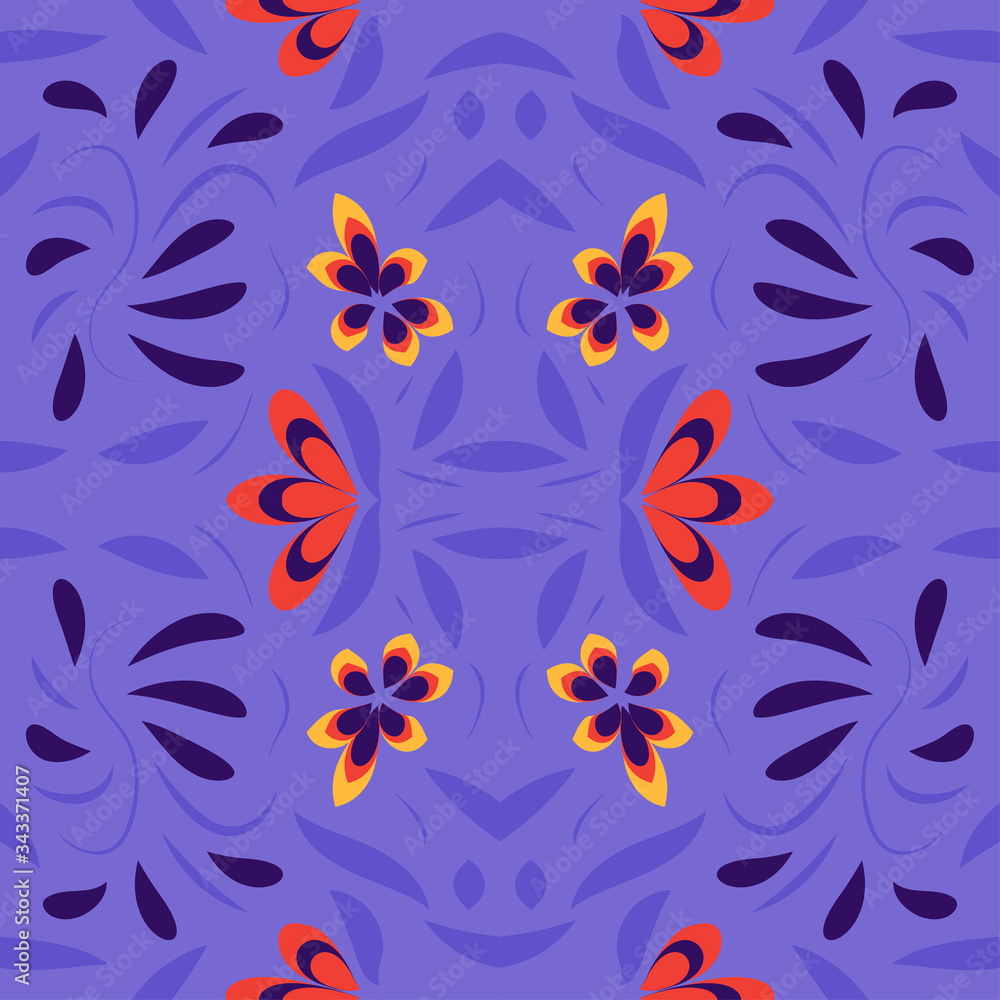 seamless pattern exotic shapes with flowers and leaves plants seamless pattern exotic shapes with flowers and leaves plants
