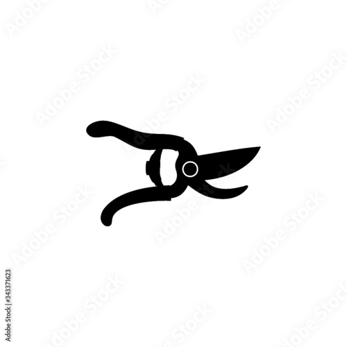 Pruning shears icon isolated on white background