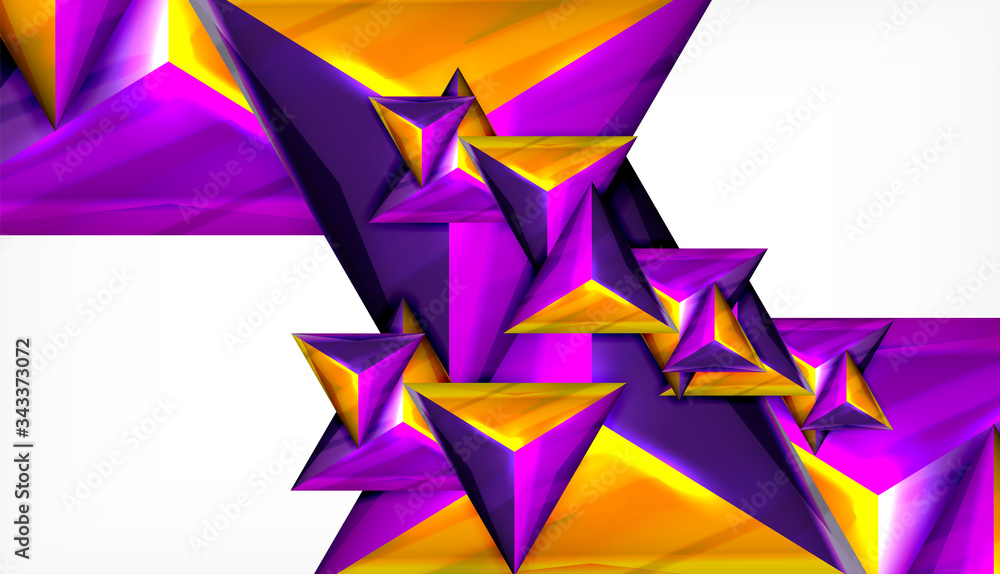 Obraz premium Triangle geometric vector abstract background