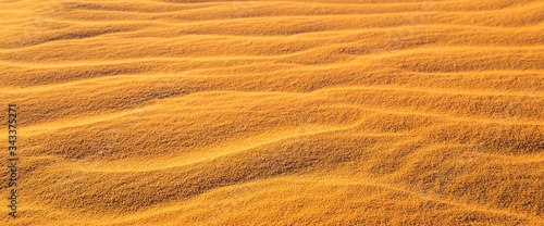 Wave of sand texture. Selective focus. Banner.