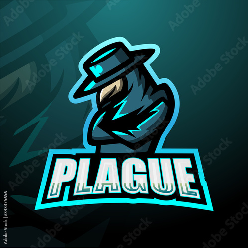 Plague mascot esport logo design