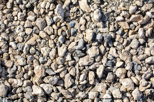 Construction stone crushed stone as abstract background.