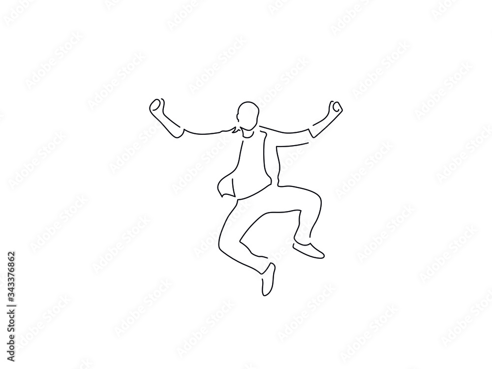 Full length people isolated line drawing, vector illustration design.