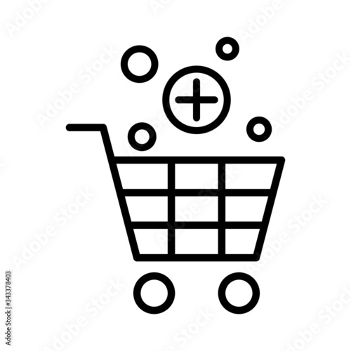 procurement vector icon. shopping cart illustration sign. basket symbol.