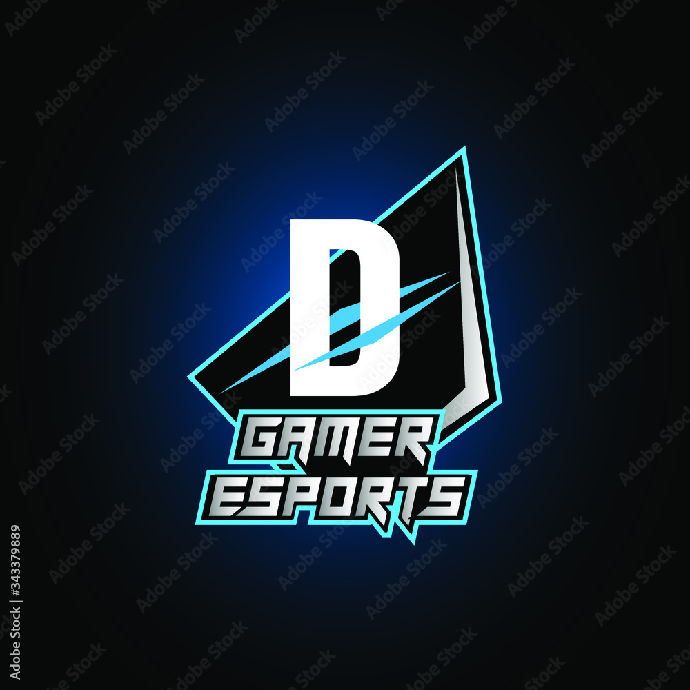 Letter D Game Logo Esport Gaming Stock Vector | Adobe Stock