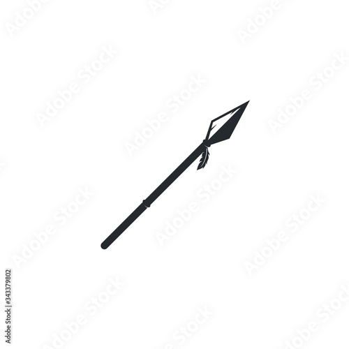 Spear logo vector icon illustration template