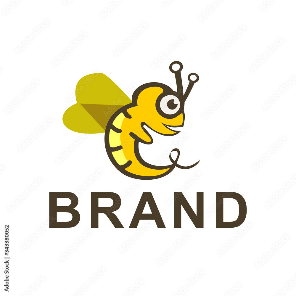 bee logo design. cute bee logo, baby bee logo, Stock Vector | Adobe Stock