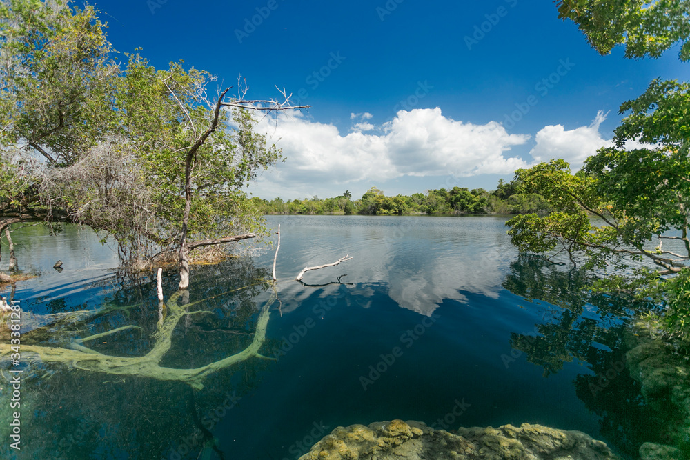 Cenote Azul, Bacalar Quintana Roo. México