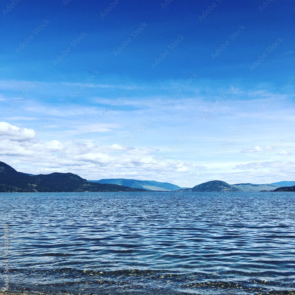 lake and mountains