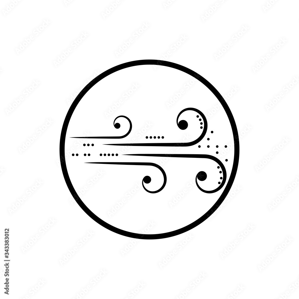 Obraz premium Wind vector icon design illustration template