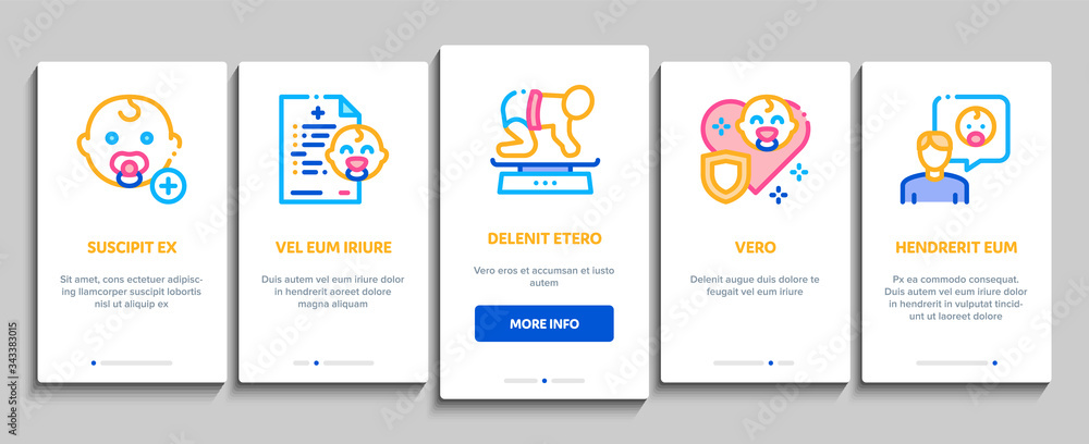 Pediatrics Medical Onboarding Mobile App Page Screen Vector. Child And Pediactrics Nurse, Baby On Electronic Scale And Healthcare Cream Color Contour Illustrations Pediatrics Medical Onboarding Mobile App Page Screen Vector. Child And Pediactrics Nurse, Baby On Electronic Scale And Healthcare Cream Color Contour Illustrations