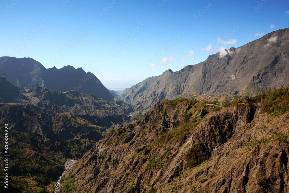 L'ile de La Réunion dans l'océan Indien, France
