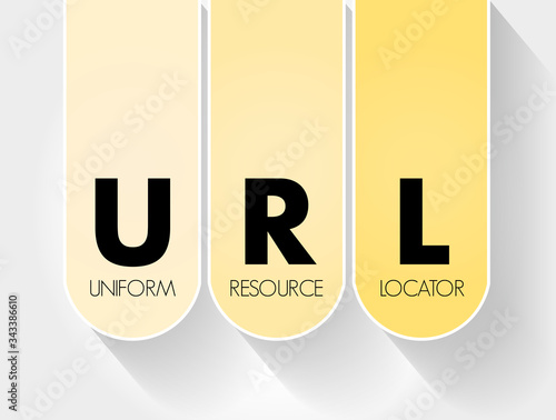 URL - Uniform Resource Locator acronym, technology concept background