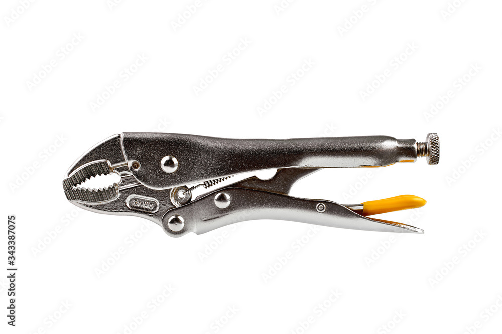 Morse locking pliers isolated on white Morse locking pliers isolated on white