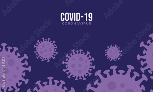 abstract purple corona virus background templates . modern and flat style