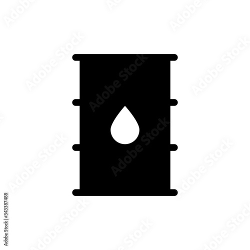 Oil barrel icon flat web sign symbol logo label
