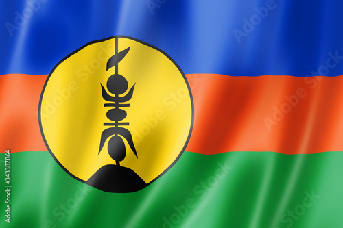 FLNKS Kanak ethnic flag, New Caledonia photo
