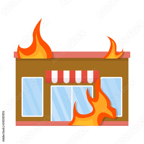 Vector illustration of score and flame icon. Set of score and library stock vector illustration.