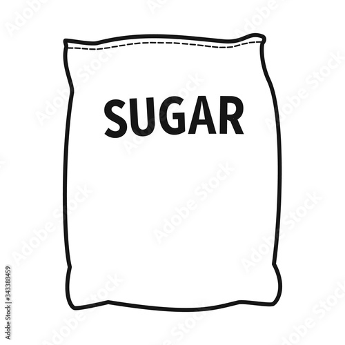 Vector design of sugar and bag icon. Web element of sugar and sack stock symbol for web.
