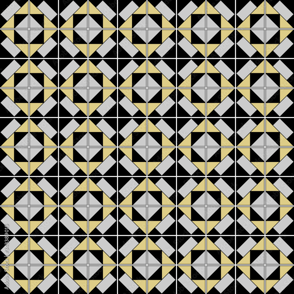 Historical Pattern, Cement Tile, Seamless Pattern