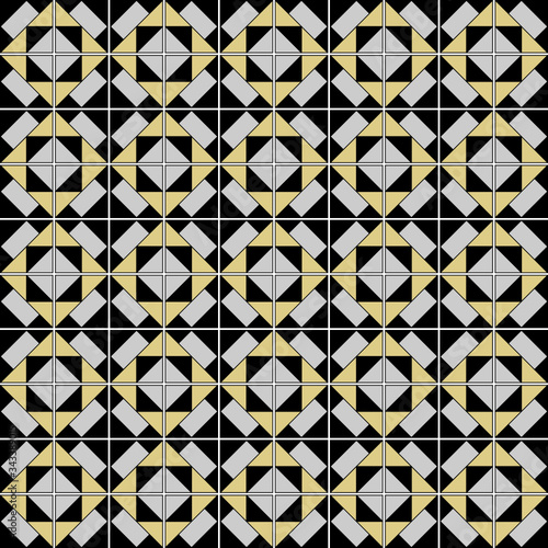 Historical Pattern, Cement Tile, Seamless Pattern