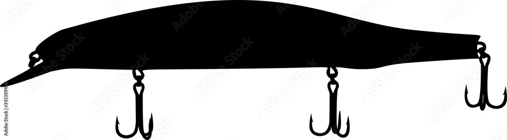 Fishing lure vector illustration on white background