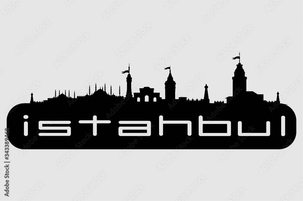 istanbul print embroidery graphic design vector art