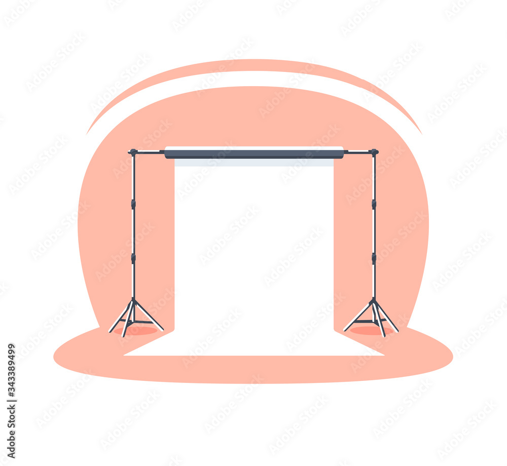 Fototapeta premium Photo studio scene isolated on white background